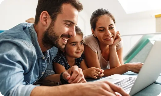 Ilustração de conexão por fibra óptica residencial